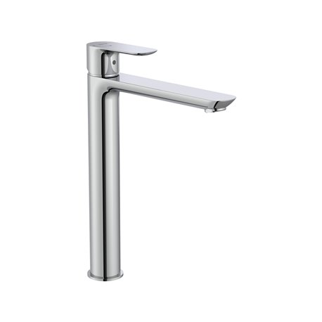 Robinet de lavabo monotrou à bec haut Cala Chromé H 292 mm