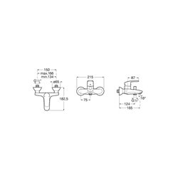 Mitigeur bain-douche mural avec inverseur automatique Monodin-N