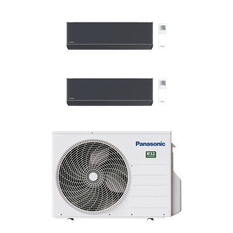 Climatiseur bi split Etherea CU-2Z35TBE, Tailles 20 + 35 Graphite R32