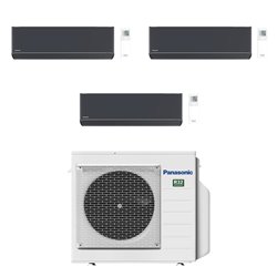 Climatiseur tri split Etherea CU-3Z52TBE, Tailles 20 + 35 + 35 Graphite R32