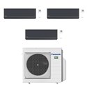 Climatiseur tri split Etherea CU-3Z52TBE, Tailles 25 + 25 + 35 Graphite R32