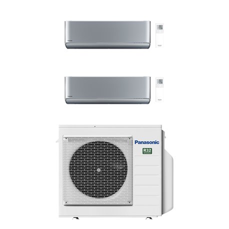 Climatiseur bi split Etherea CU-3Z52TBE, Tailles 25 + 50 Gris Argenté R32