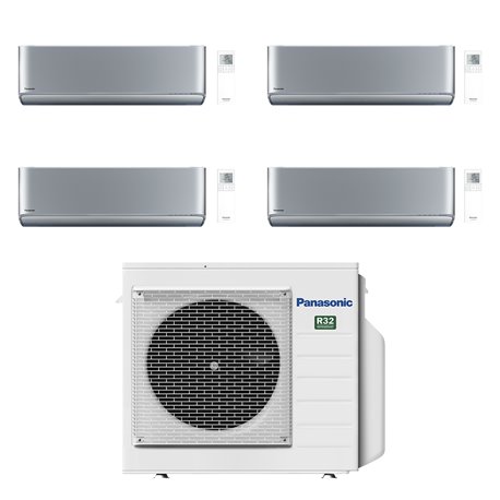 Climatiseur quadri split Etherea CU-4Z68TBE, Tailles 20 + 20 + 25 + 50 Gris Argenté R32 Climatiseur quadri split Etherea CU-4Z68TBE, Tailles 20 + 20 + 25 + 50 Gris Argenté R32