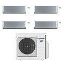 Climatiseur quadri split Etherea CU-4Z68TBE, Tailles 25 + 25 + 25 + 35 Gris Argenté R32