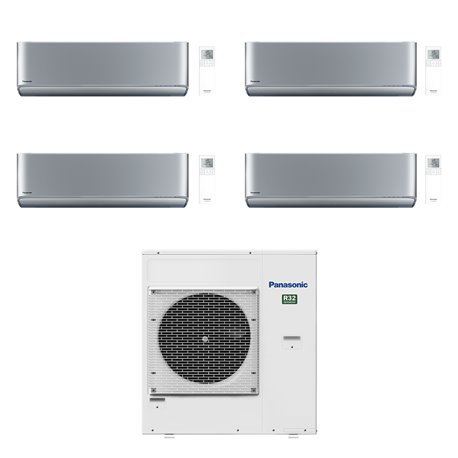 Climatiseur quadri split Etherea CU-4Z80TBE, Tailles 20 + 35 + 35 + 35 Gris Argenté R32 Climatiseur quadri split Etherea CU-4Z80TBE, Tailles 20 + 35 + 35 + 35 Gris Argenté R32
