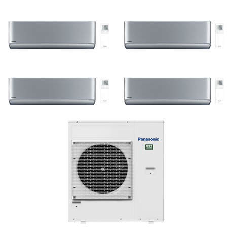 Climatiseur quadri split Etherea CU-5Z90TBE, Tailles 20 + 35 + 35 + 50 Gris Argenté R32