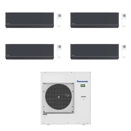 Climatiseur quadri split Etherea CU-4Z80TBE, Tailles 20 + 20 + 20 + 35 Graphite R32 Climatiseur quadri split Etherea CU-4Z80TBE, Tailles 20 + 20 + 20 + 35 Graphite R32