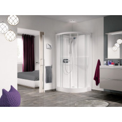 Cabine de douche Kineprime R90 Thermostatique Portes coulissantes Receveur 9 cm 90x90 cm