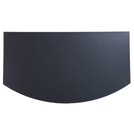 Plaque de sol demi-ronde noire