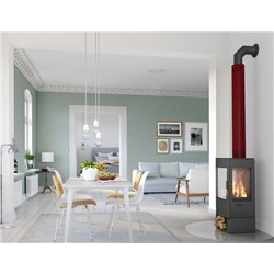 Habillage ventilé Design'Up Color H 750 mm noir mat Ø 80 mm