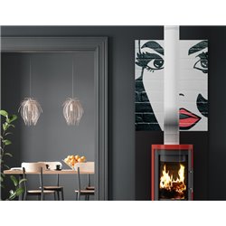 Habillage ventilé Design'Up Déco H 750 mm Pop'Art Ø 180 mm