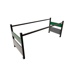 Protection autoportante Outsteel Colors - L gris anthracite et vert mousse