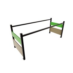 Protection autoportante Outsteel Colors - L vert mai et gris olive