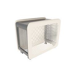 Cache climatisation complet Outsteel Bubbles - L blanc crème et gris anthracite