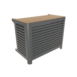 Cache climatisation Outsteel Venitian - M gris anthracite