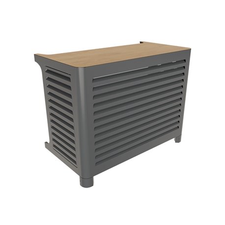 Cache climatisation Outsteel Venitian - L gris anthracite