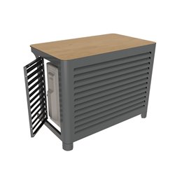 Cache climatisation complet Outsteel Venitian - M gris anthracite