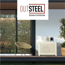 Cache climatisation Outsteel Venitian - L blanc crème