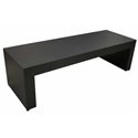 Petit banc poêle à bois Preston P696128 160x45x55 cm noir