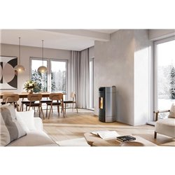 Poêle à granulés Lodi 10 Wifi P941978 9,5 kWatts Gris acier