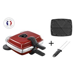 Gaufrier Super 2 Antiadhésif 39126 1000 Watts rouge