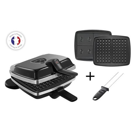 Gaufrier Super 2 Antiadhésif 39224 1000 Watts noir