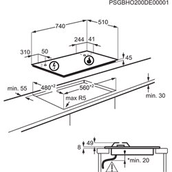 Table de cuisson KGG75362K gaz commandes manettes