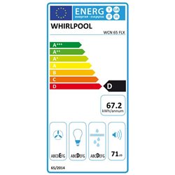 Hotte de cuisine  WCN65FLX visière 270 m3/h