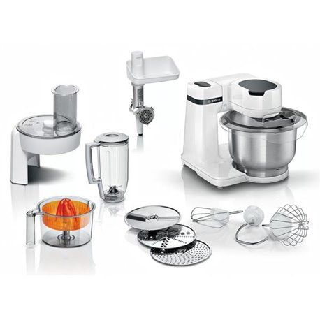 Robot pâtissier Kitchen machine compact MUMS2EW40 700 Watts inox et blanc