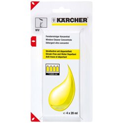 Détergent concentré 6.295-302.0 pour surfaces vitrées 4 x 20 ml