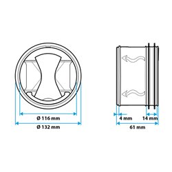 Régulateur MR MONO Standard Ø125 mm 15 m3/h