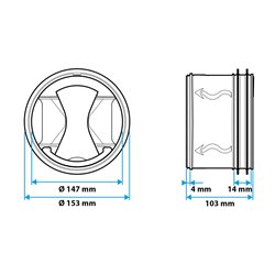 Régulateur MR MONO Standard Ø150 mm 110 m3/h