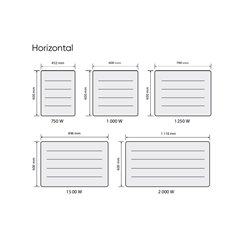 Radiateur à Inertie Nirvana Néo 529916 1000 Watts Horizontal