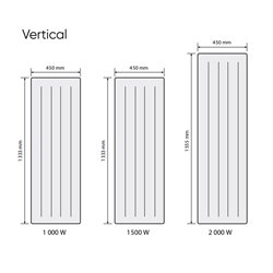 Radiateur à Inertie Nirvana Néo 529911 1000 Watts Vertical