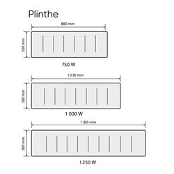 Radiateur à Inertie Nirvana Néo 529921 750 Watts Plinthe