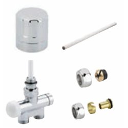Kit monotube avec entraxe 50 mm 850325 Pour Sèche-serviettes eau chaude Chrome