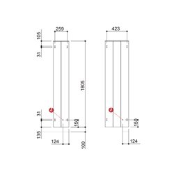 Radiateur fluide caloporteur Kolone TKL 1300 Watts Blanc