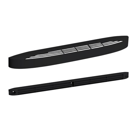 Entrée d'air autoréglable acoustique + grille façade 22 m3/h Noir Entrée d'air autoréglable acoustique + grille façade 22 m3/h Noir