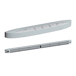 Entrée d'air autoréglable acoustique + grille façade 22 m3/h Gris