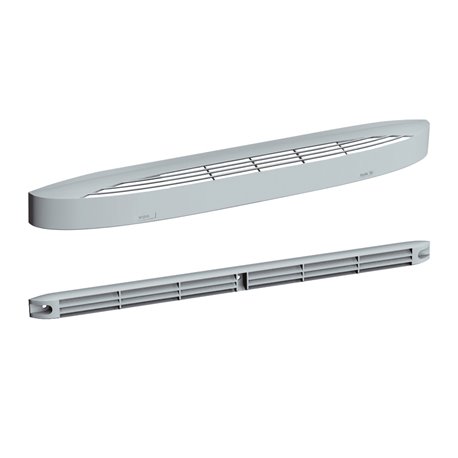 Entrée d'air autoréglable acoustique + grille façade 22 m3/h Gris