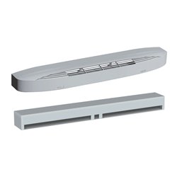Entrée d'air autoréglable acoustique + rallonge + capuchon façade 45 m3/h Gris