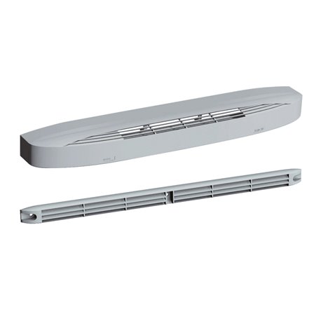 Entrée d'air autoréglable acoustique + rallonge + grille façade 22 m3/h Gris Entrée d'air autoréglable acoustique + rallonge + grille façade 22 m3/h Gris