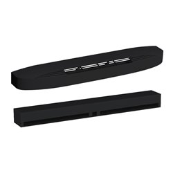 Entrée d'air autoréglable acoustique + rallonge + capuchon façade 45 m3/h Noir