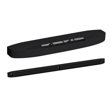 Entrée d'air autoréglable acoustique + rallonge + grille façade 30 m3/h Noir