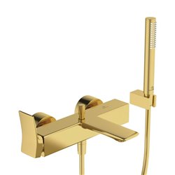 Mitigeur bain-douche monotrou Check or brossé, sans ensemble de douche