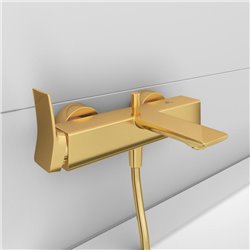 Mitigeur bain-douche monotrou Check or brossé, sans ensemble de douche