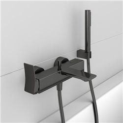 Mitigeur bain-douche monotrou Check gris magnétique, sans ensemble de douche