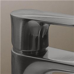 Mitigeur bain-douche monotrou Check gris magnétique, sans ensemble de douche