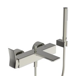 Mitigeur bain-douche monotrou Check gris orage, sans ensemble de douche