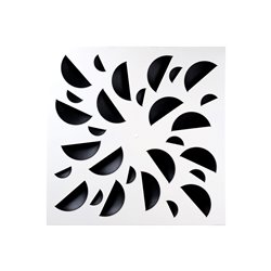 Diffuseur décoratif Avec plénum Noir 675x675 mm